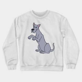 Gray Begging Great Dane Dog Crewneck Sweatshirt